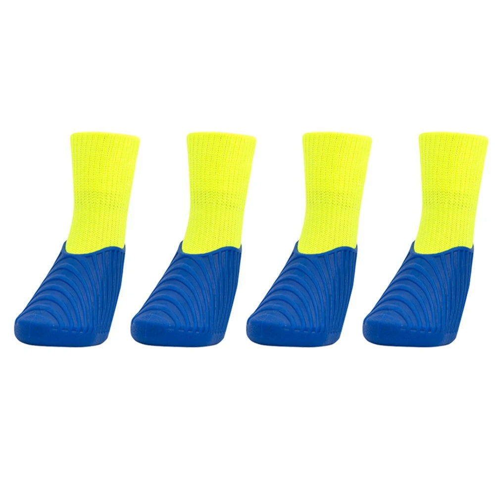4PCS/Set Dog Boots Waterproof Rain Winter Pet Snow Shoes Puppy Sock Shoes with Antislip Sole Soft Comfortable Dog Paw Protector