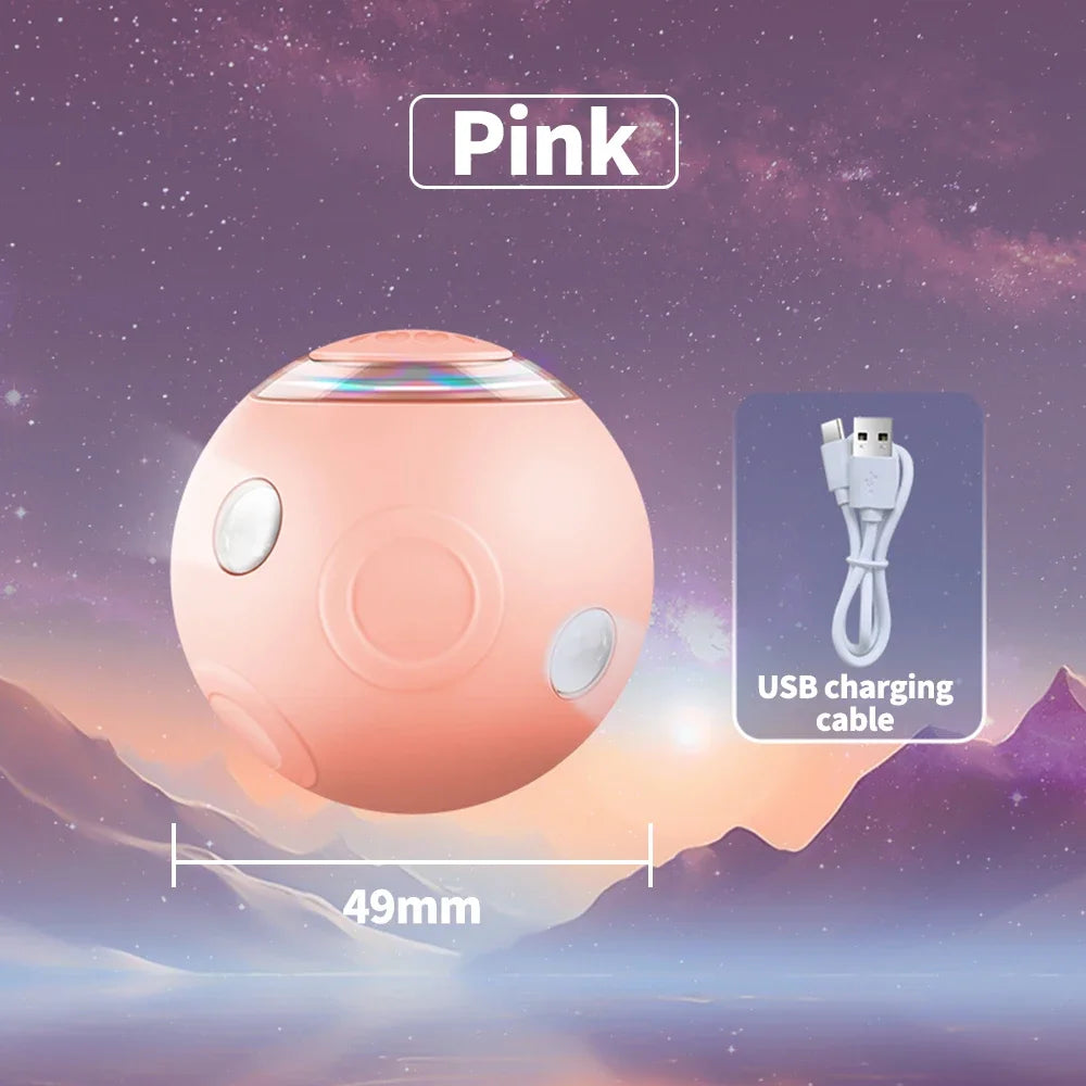 Smart Cat Toys Automatic Rolling Ball Electric Silicone Anti-Bite Anti-Fall Rotating Shine Interactive Pet Dog Toy