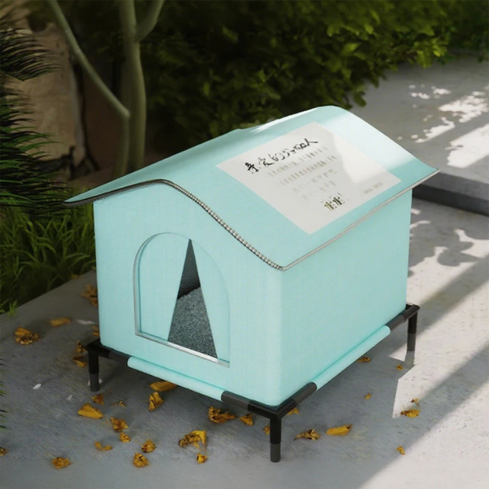 Stray Cat Houses with Mat Waterproof Winter Warm Foldable Washable Pet Cave Sleeping Beds for Outdoor Cats Small Dogs Puppies