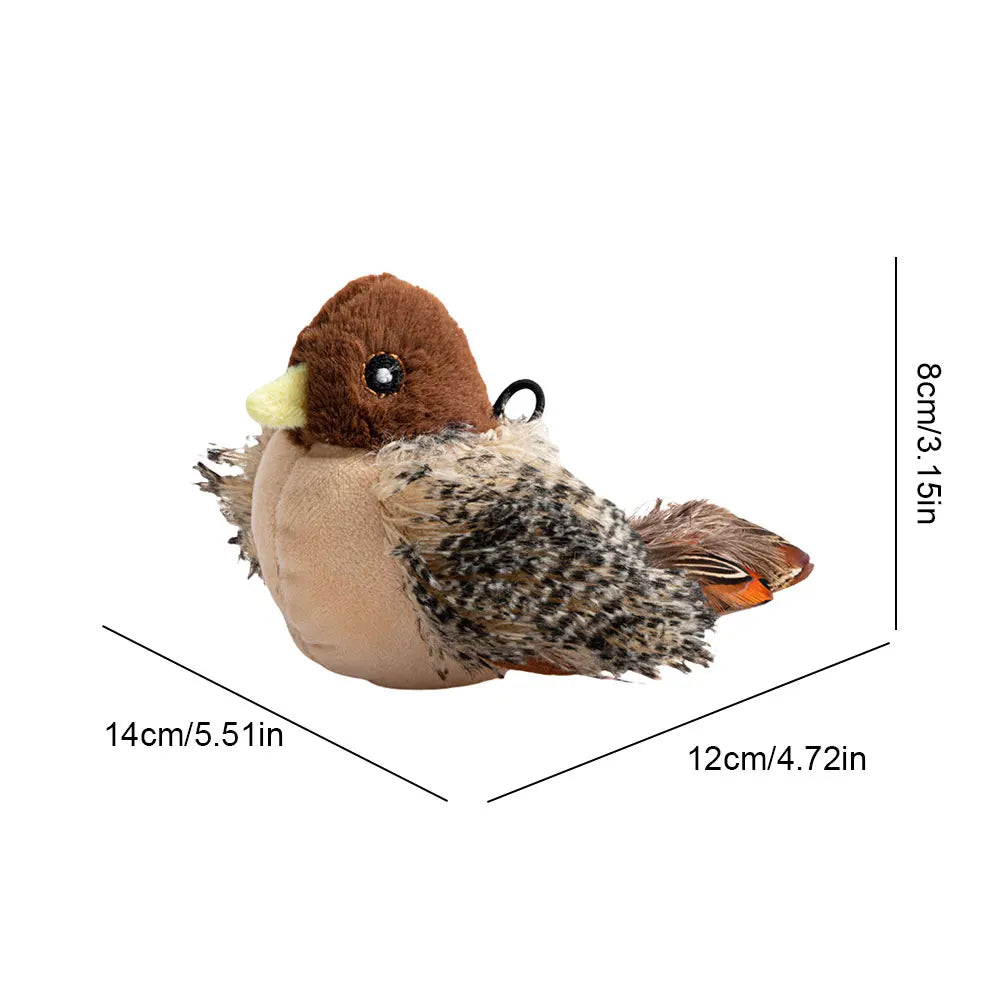 Interactive Cat Toys Flying Bird Cat Toy Flapping Wings Simulation Bird Plush Cats Pets Teasing Toys with Feather Cat Toys