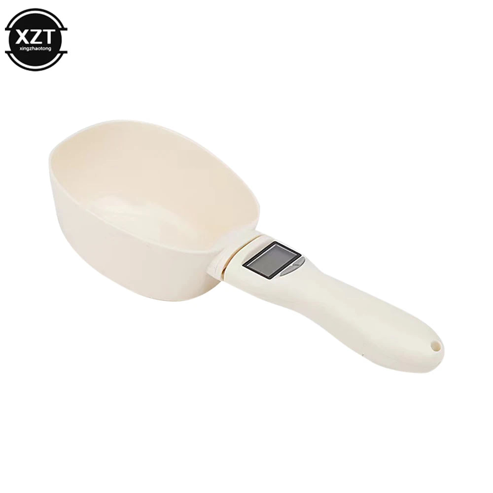 Pet Food Measuring Scoop Electronic Dog Cat Food Measuring Cup Digital Spoon Scale Kitchen Food Scale with LED Display 