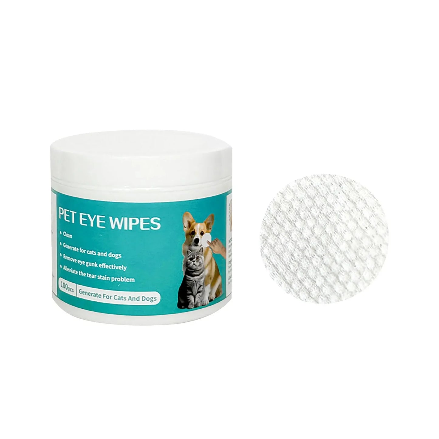 Care 100 Pieces of Wipes Tartar Eliminator Pet Grooming Wet Wipes Pet Eye Cleaner Tissue Cats Eyes. Removal Healths Hygiene Home