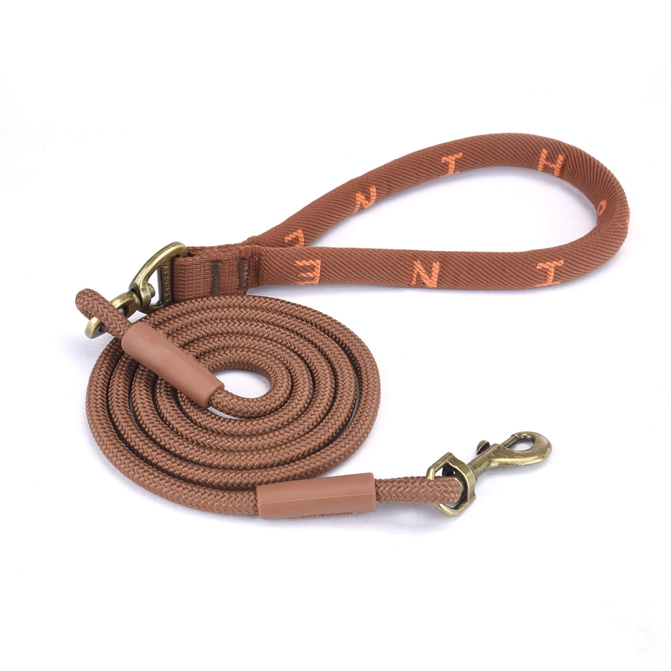 LL046--1Pc Polyamide pet dog leash, soft rope handle design, zinc alloy buckle and rotatable ring, 5 fit length pet dog leash.