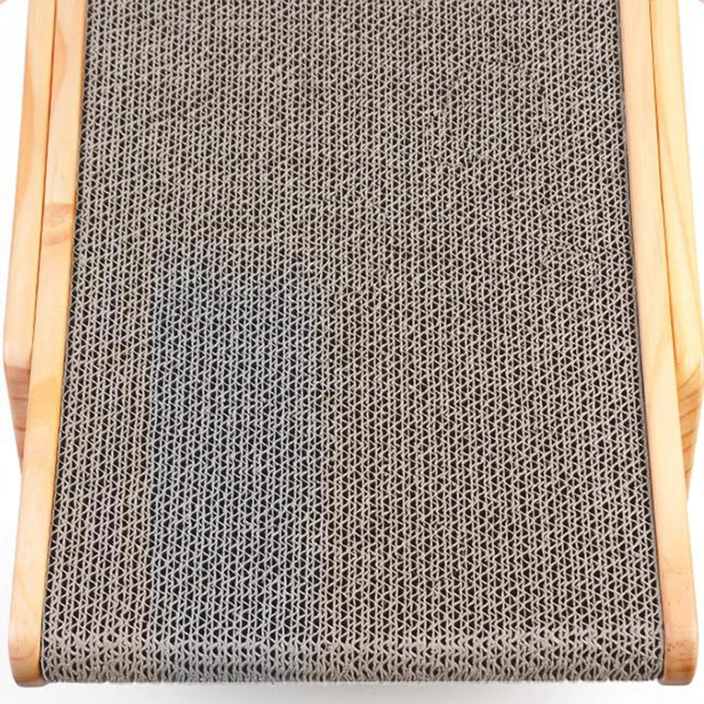 Wooden Cat Scratcher Cardboard Cat Sofa Bed Grinding Claws Toy Corrugated Paper Scratching Board Furniture Protector Accessories