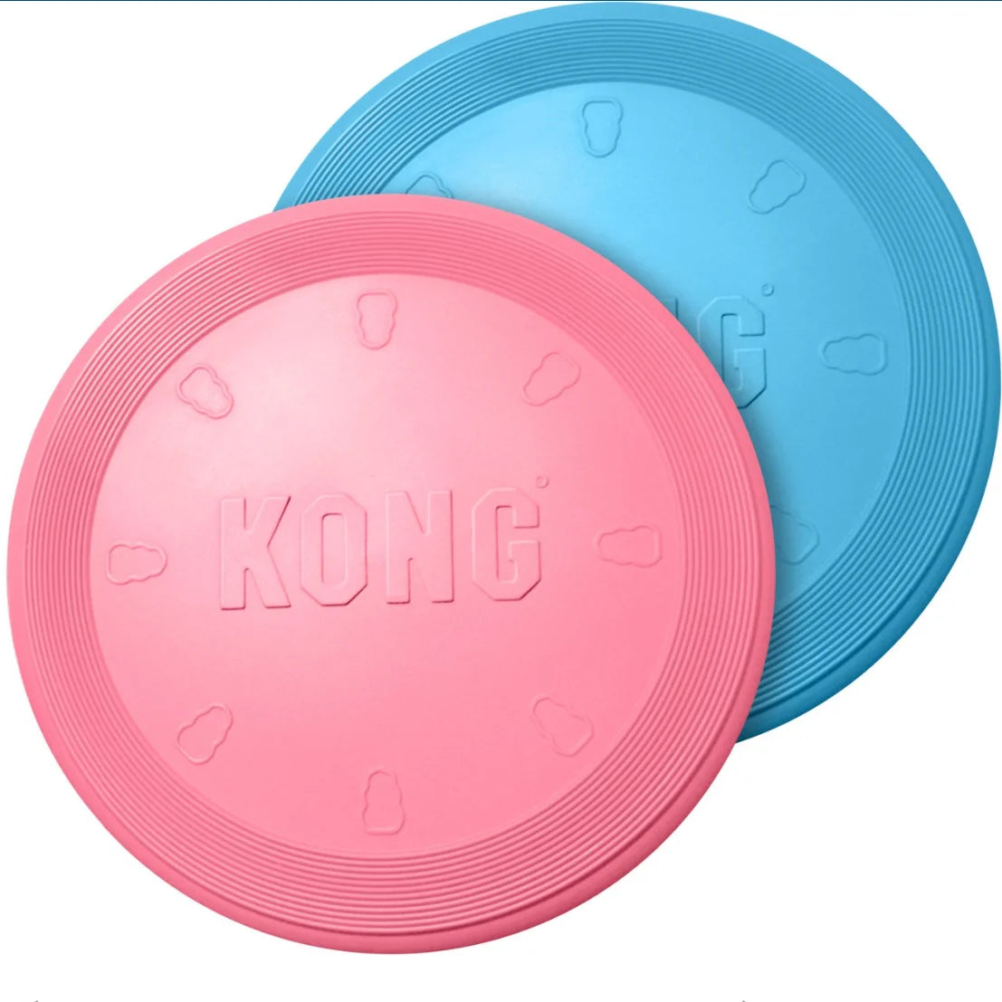 KONG Puppy Flyer Dog Toy, Blue/Pink