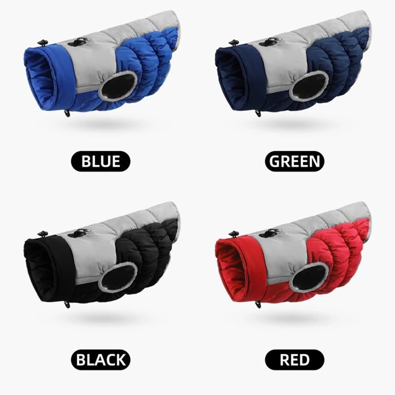 XL-6XL Zipper Dog Winter Warm Dog Coat Jacket Reflective Fleece Dog Cold Weather Vest with Leash D Rings for Medium Large Dogs