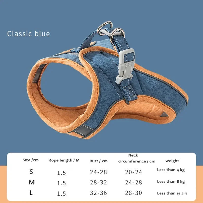 Cat Harness Leash Set for Chihuahua Accessories Dog Cat Vest Pug Leashes Walking Tools Walk Out Lead Product Pet collar for cat