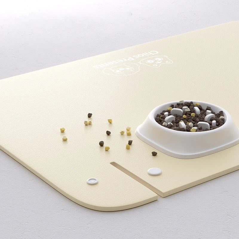 Pet Feeding Mat Half-surrounding Pet Placemat for Cats Dogs Non-Slip Dog Feeding Mat Cat Placemat Pet Bowl Pad Pet Supplies