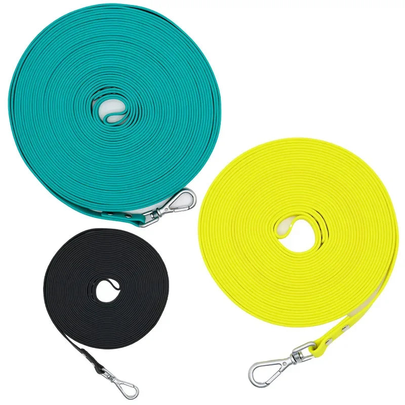 Waterproof dog leash Long PVC Leashes Easy to clean Traction rope Lead For Small Medium Large big Dogs 1.5m 3m 5m 10m 15m 20m