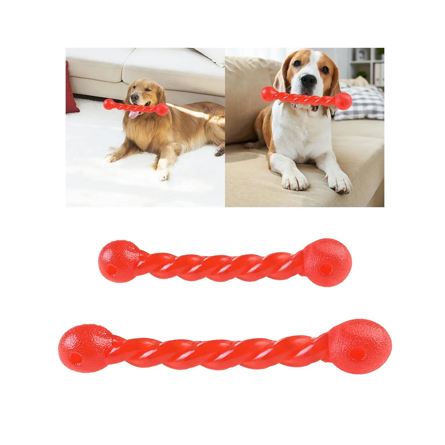 Dog Chew Toy Aggressive Chewers Interactive Rubber Bite Resistant Durable Soft