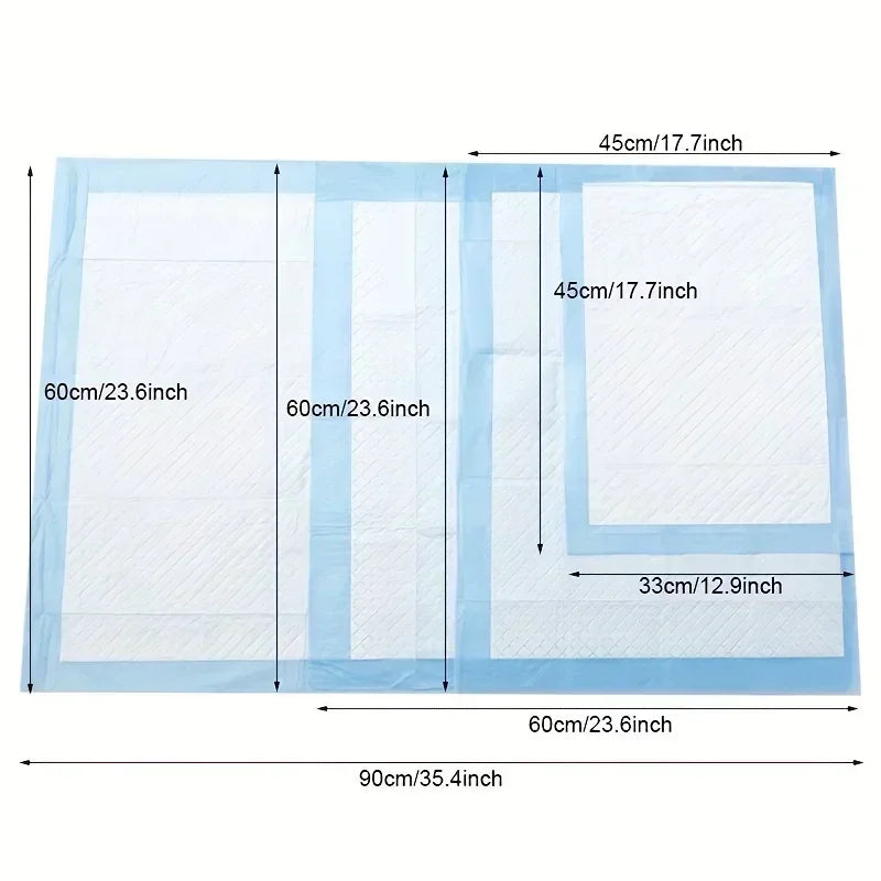 Disposable Pet Diaper Pads, Strong Suction & Deodorizing, 20/40/50/100pcs for Dog Training & Care