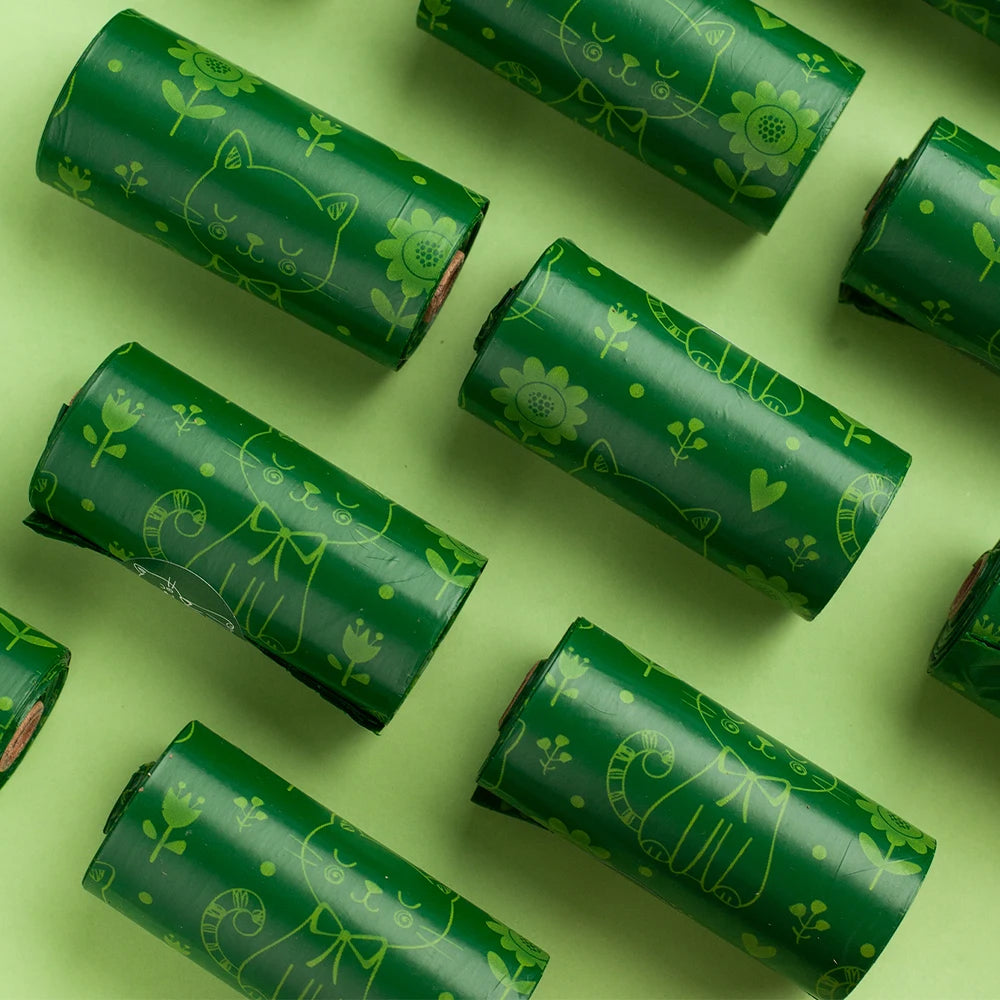 5/10 Rolls Biodegradable Dog Poop Bags Disposable Scented Degradable Outdoor Clean Waste Bags for Puppy Products Pet Supplies