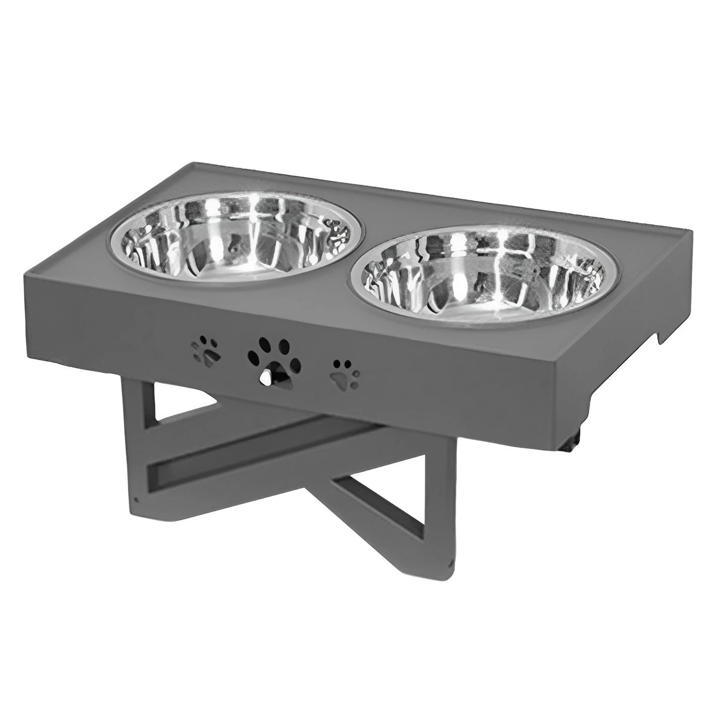 Stainless Steel Dog Bowls Stand Feeders Adjustable height Foldable Pet Feeder with Large Capacity for Small Medium Large Dogs