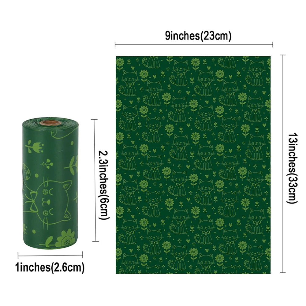 5/10 Rolls Biodegradable Dog Poop Bags Disposable Scented Degradable Outdoor Clean Waste Bags for Puppy Products Pet Supplies