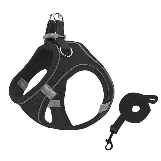 Adjustable Cat Harness Leash Escape Proof Kitten Dog Harness For Cat Small Dog Breathable Cat Harness Lead Leash Pet Accessories