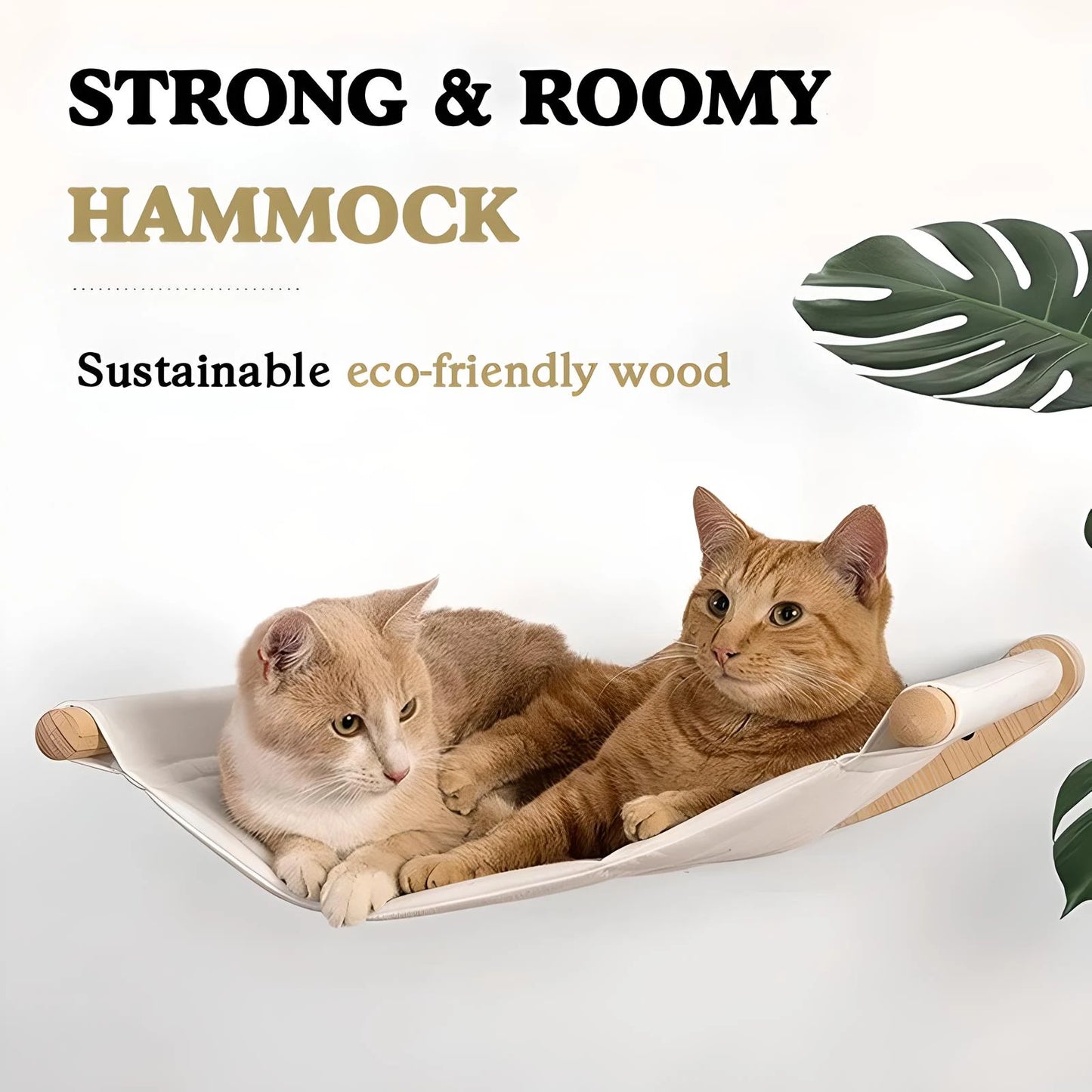 Cat Hammock Wall Mounted Cat Shelf With Two Steps - Cat Wall Shelves And Perches For Sleeping, Playing, Climbing, And Lounging -