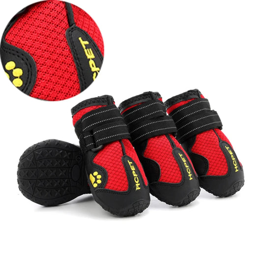 Pet Dog Shoes Boots Feet Paw Protector Waterproof Reflective Outdoor Anti-slip Snow Rain | Small Medium Large Dog Training Gear