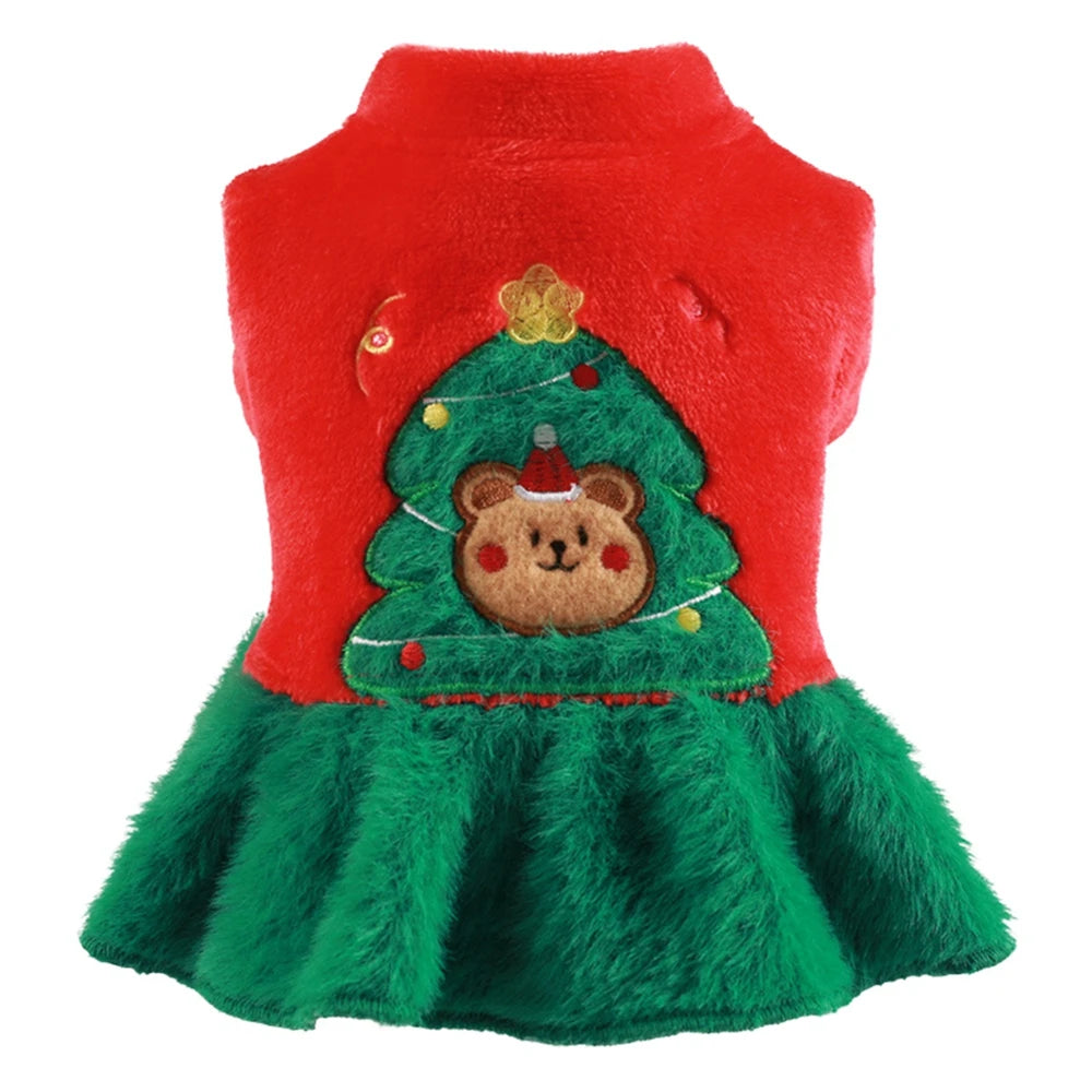 Christmas Dog Dresses For Small Dogs Girl Holiday Pet Clothes Xmas Cosplay Puppy Cat Dress Fancy Princess Dress Doggie Costume
