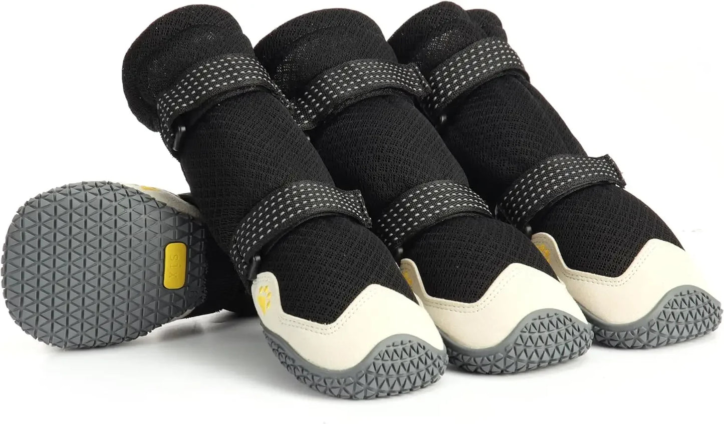 ATUBAN Dog Shoes for Hot Pavement Anti-Slip Dog Boots & Paw Protectors for Summer Rainy Day Dog Snow Boots Waterproof Dog Shoes