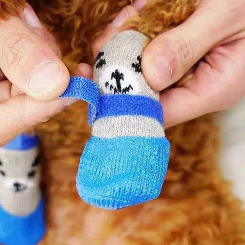 Waterproof Dog Shoes Non Slip Puppy Shoes Breathable Dog Booties Dog Adjustable Strap Paw Protector For Hot Pavement Snowy Day