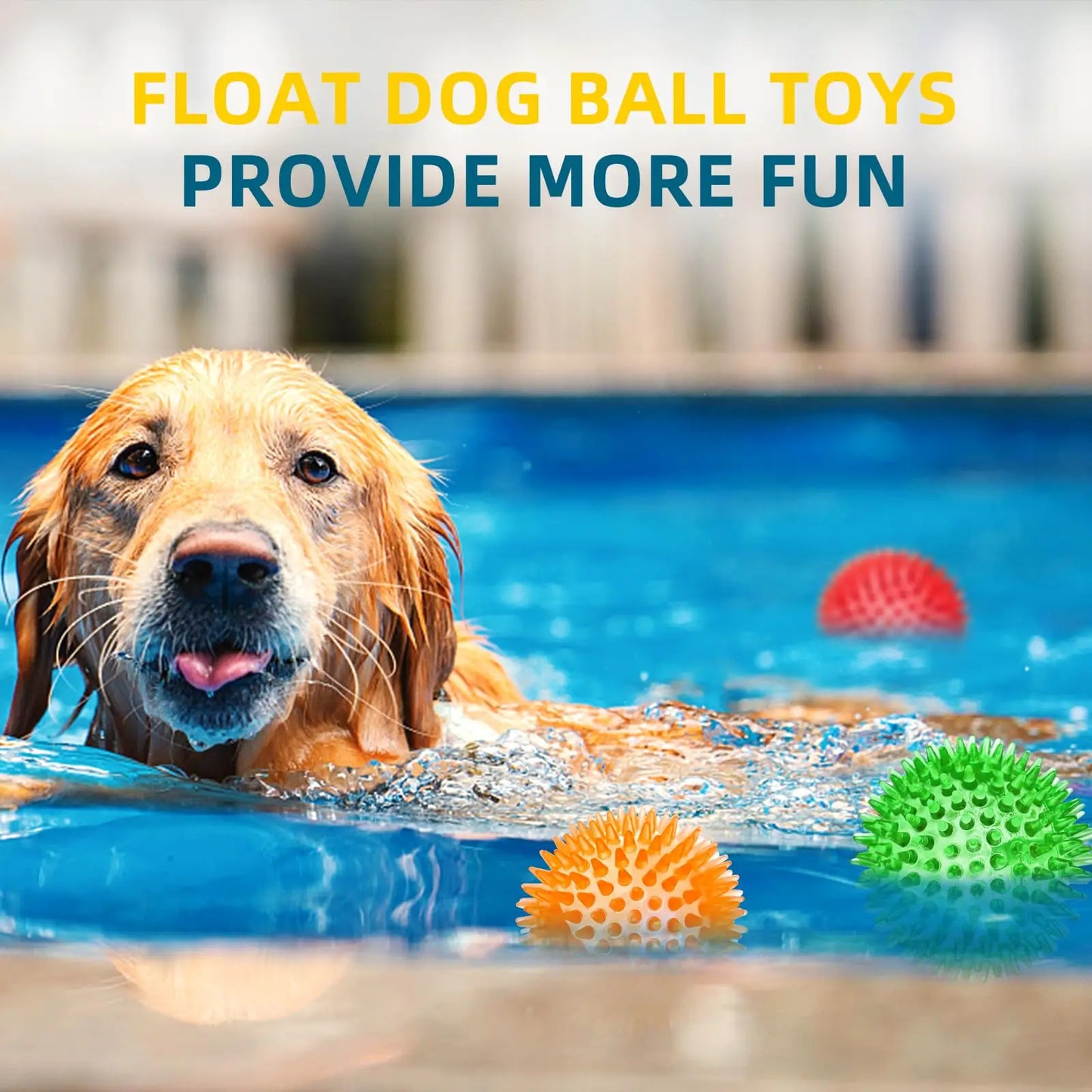3/6Pcs Squeaky Dog Ball Toys,Dog Chew Balls for Boredom, Floatable Pool Dog Toys,Puppy Teeth Cleaning Toys for Small Medium Dogs