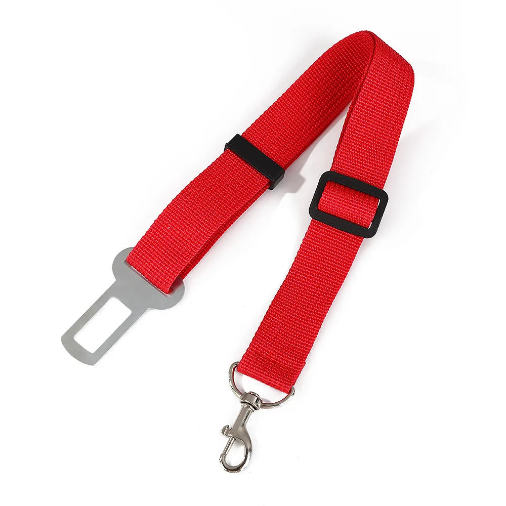 Adjustable Pet Cat Dog Car Seat Belt Pet Seat Vehicle Dog Harness Lead Clip Safety Lever Traction Dog Collars Dogs Accessoires