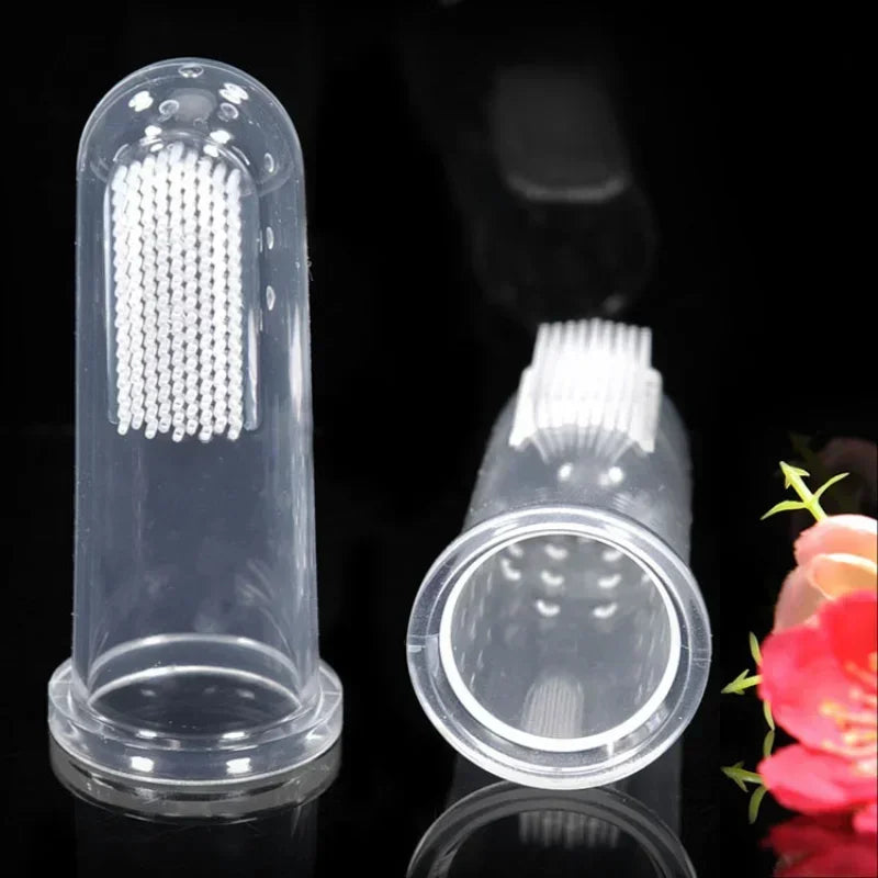 Pet Toothbrush Super Soft Pet Finger Toothbrush Dog Brush Bad Breath Tartar Teeth Care Tool Pet Cleaning Silicagel Supplies