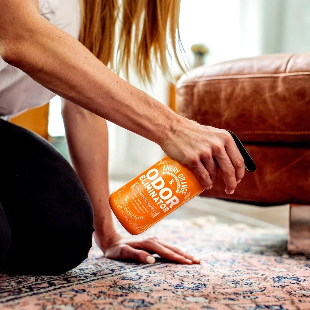 Ready to Use Pet Odor Eliminator Dogs Cats Natural Citrus Cleaner Urine Stain Remover Carpet Deodorizer Fresh Orange Scent