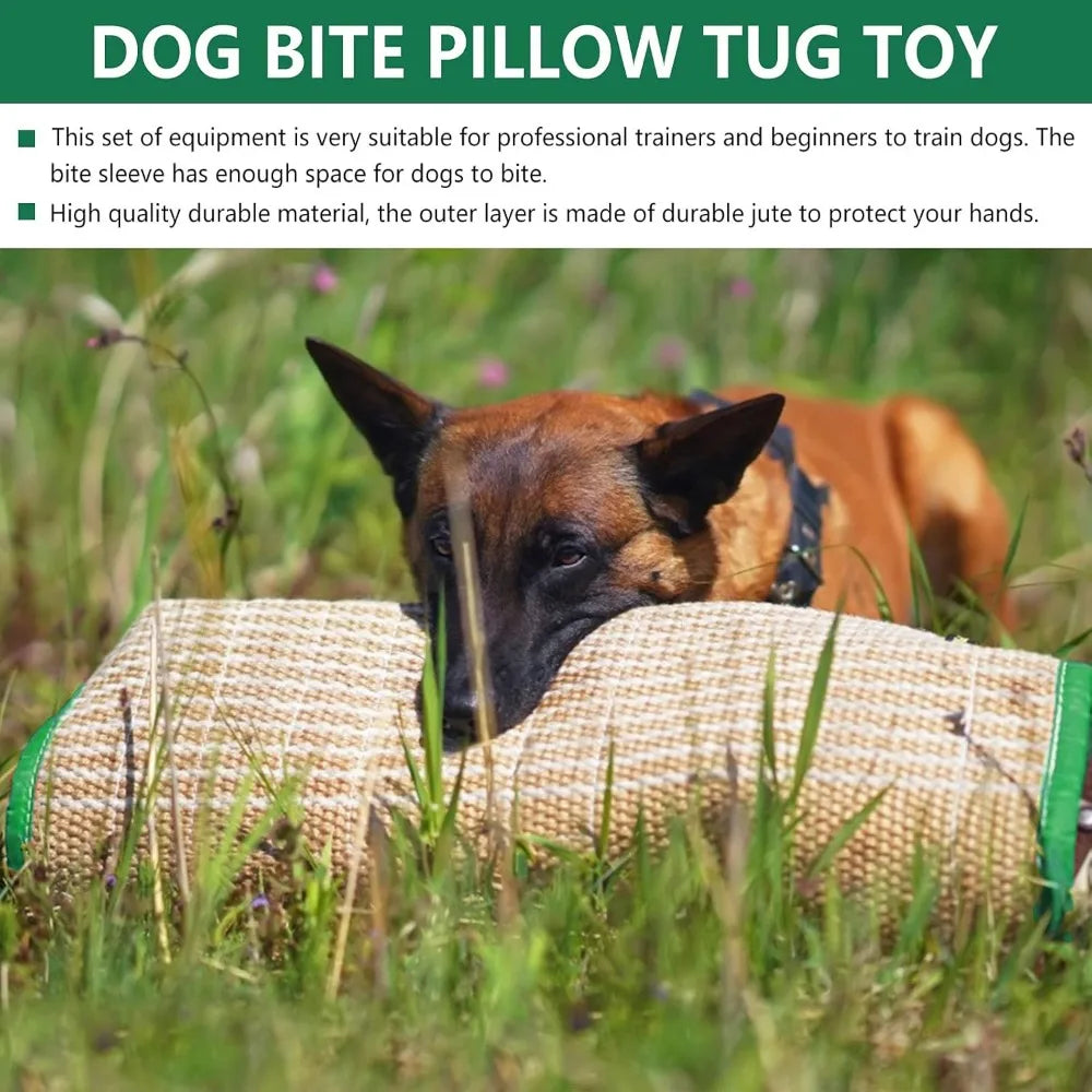 Dog Bite Training Set - Dog Bite Sleeve Training Protection Arm, Dog Bite Pillow Tug Toy, Dog Training Stick, Professional Train