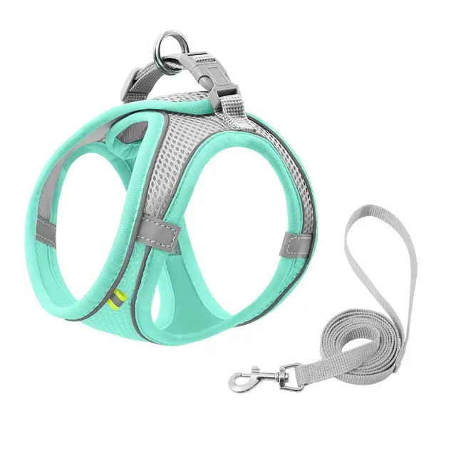 Adjustable Cat Harness Leash Escape Proof Kitten Dog Harness For Cat Small Dog Breathable Cat Harness Lead Leash Pet Accessories