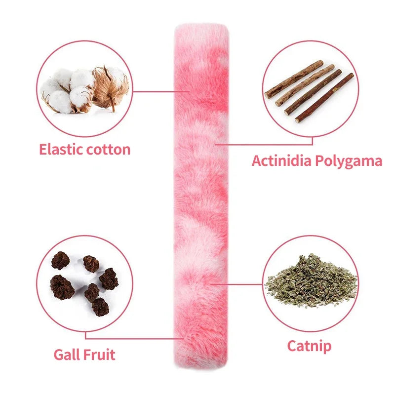 Plush Cat Chew Toy Catnip Self-hi Bite Toys Strip Pillow Teaser Toys for Cats Soft Interactive Cat Plaything Katten Speelgoed