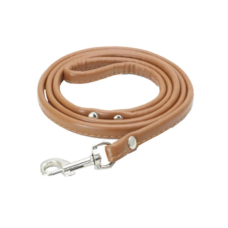 Dog leash leather multicolor pet leash small and medium-sized dog leash