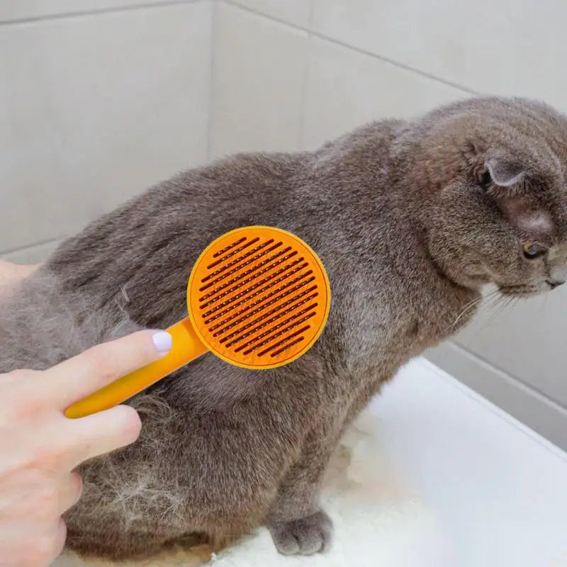 Pet Hair Removal Comb Cat Brush Self Cleaning Slicker Brush For Cats Dogs Hair Remover Scraper Pet Grooming Tool Cat Accessories