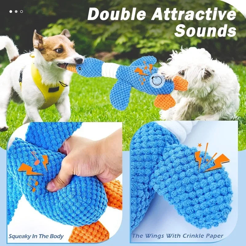 Indestructible Cat Dog Toys for Aggressive Chewers Cats Dogs,Chew Squeak Toy Cats Dogs Interactive Plush Doll Pet Products